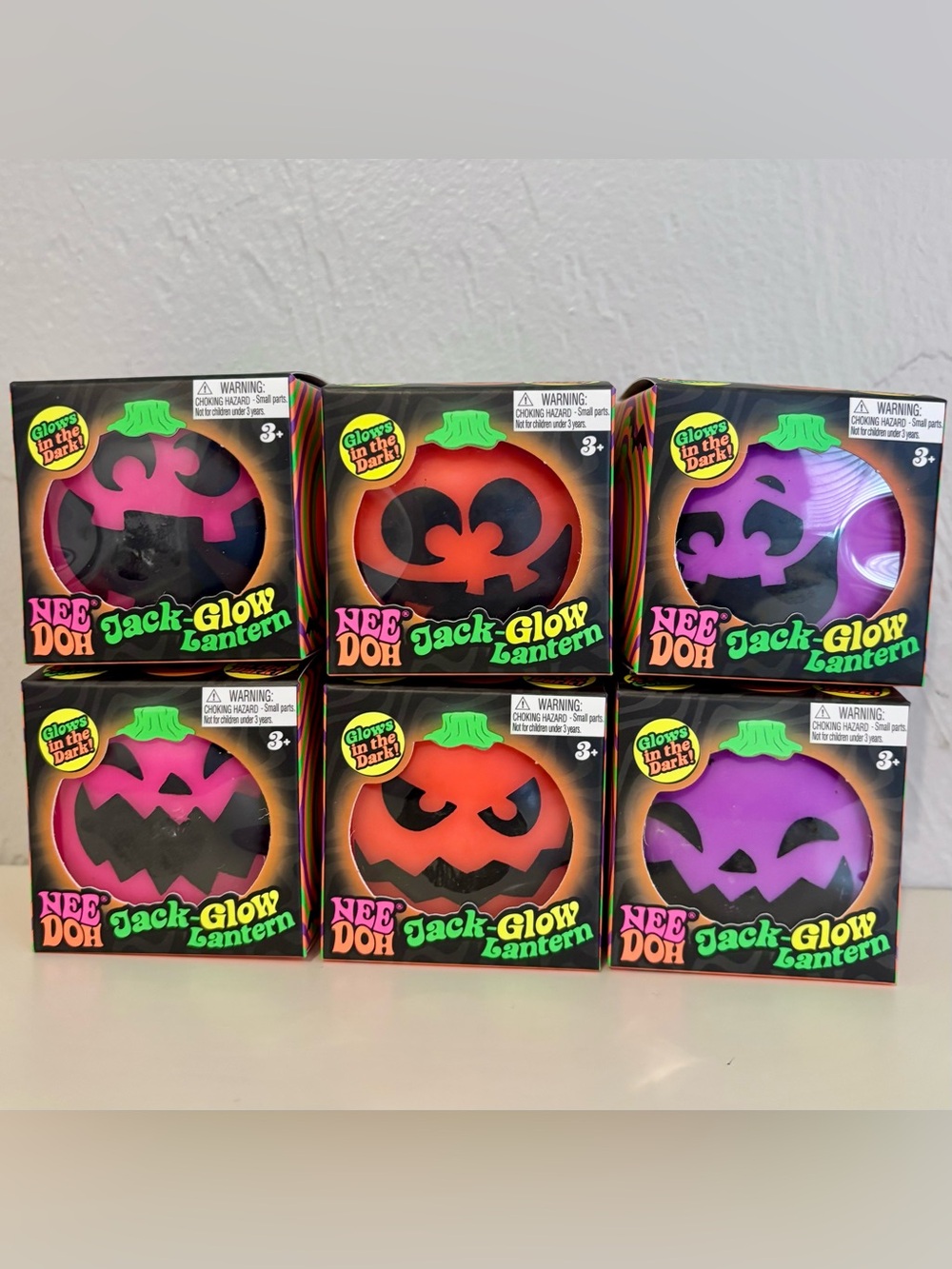 Needoh Jack Glow Lantern Pumpkins Set of 6